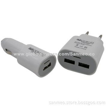 Dual USB charger for all smartphone and electric devices/use in car/home short-circuit protectionNew